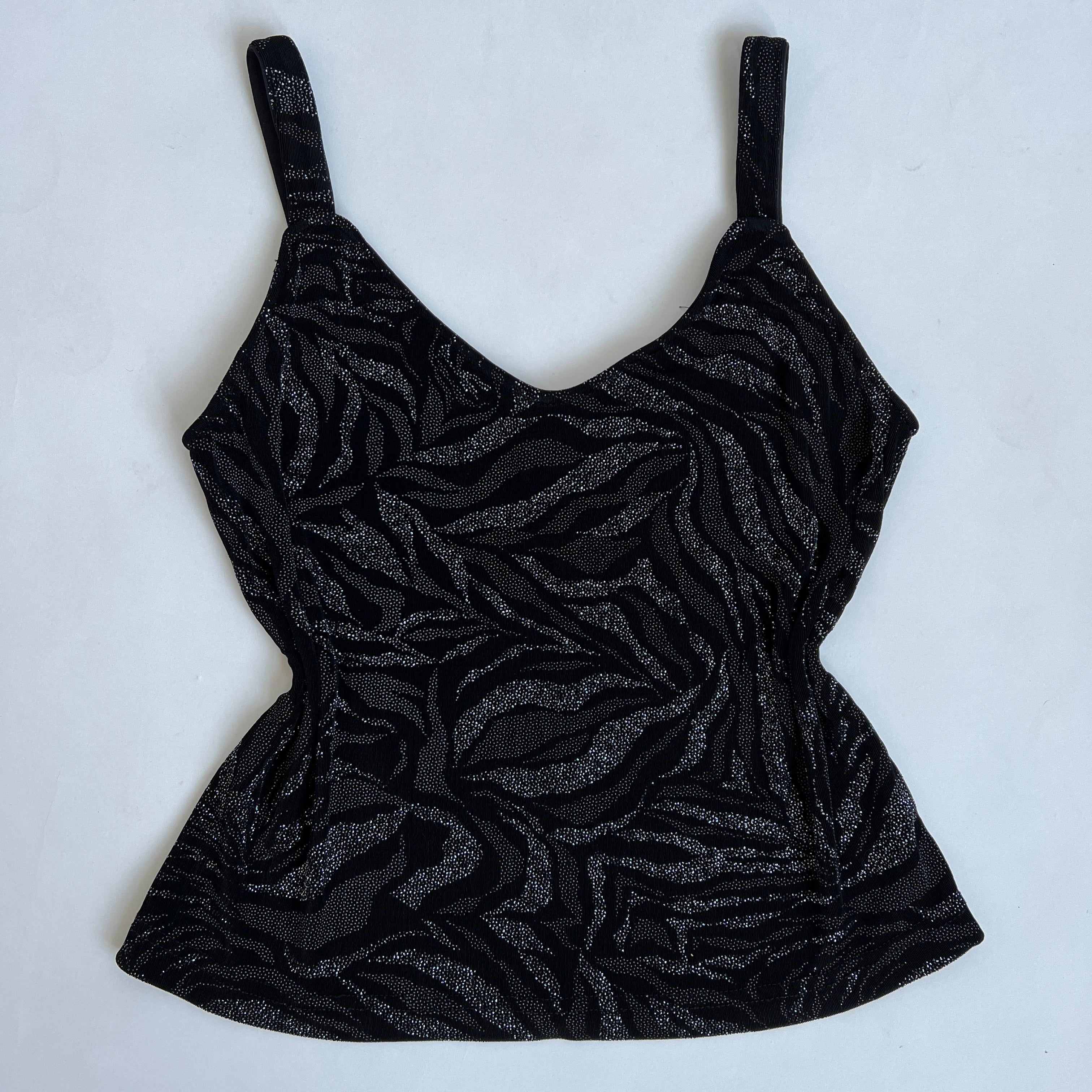 90s slinky glitter tank L/XL
