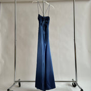 Y2K blue ombré beaded formal dress