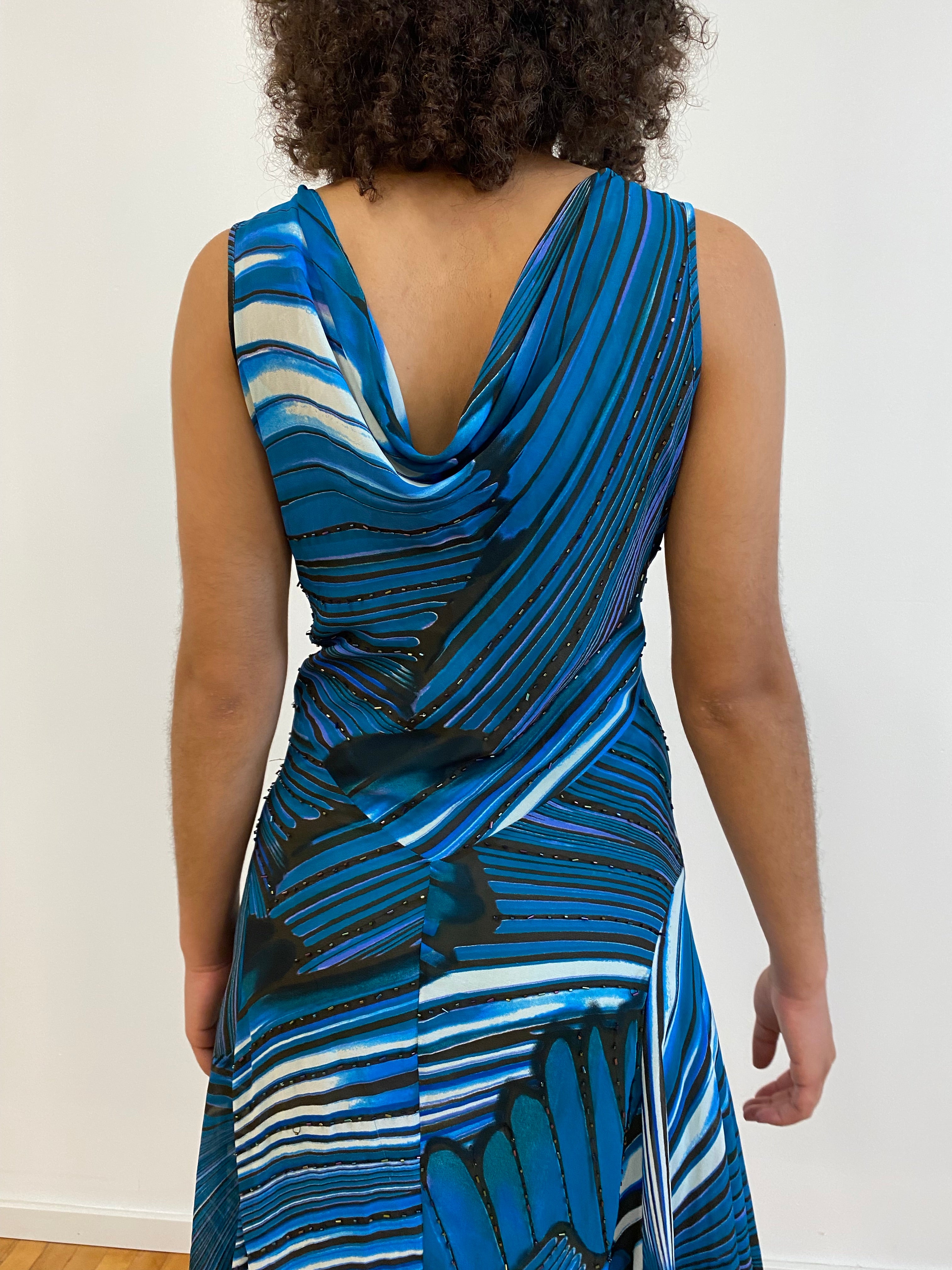 Aqua stretchy maxi