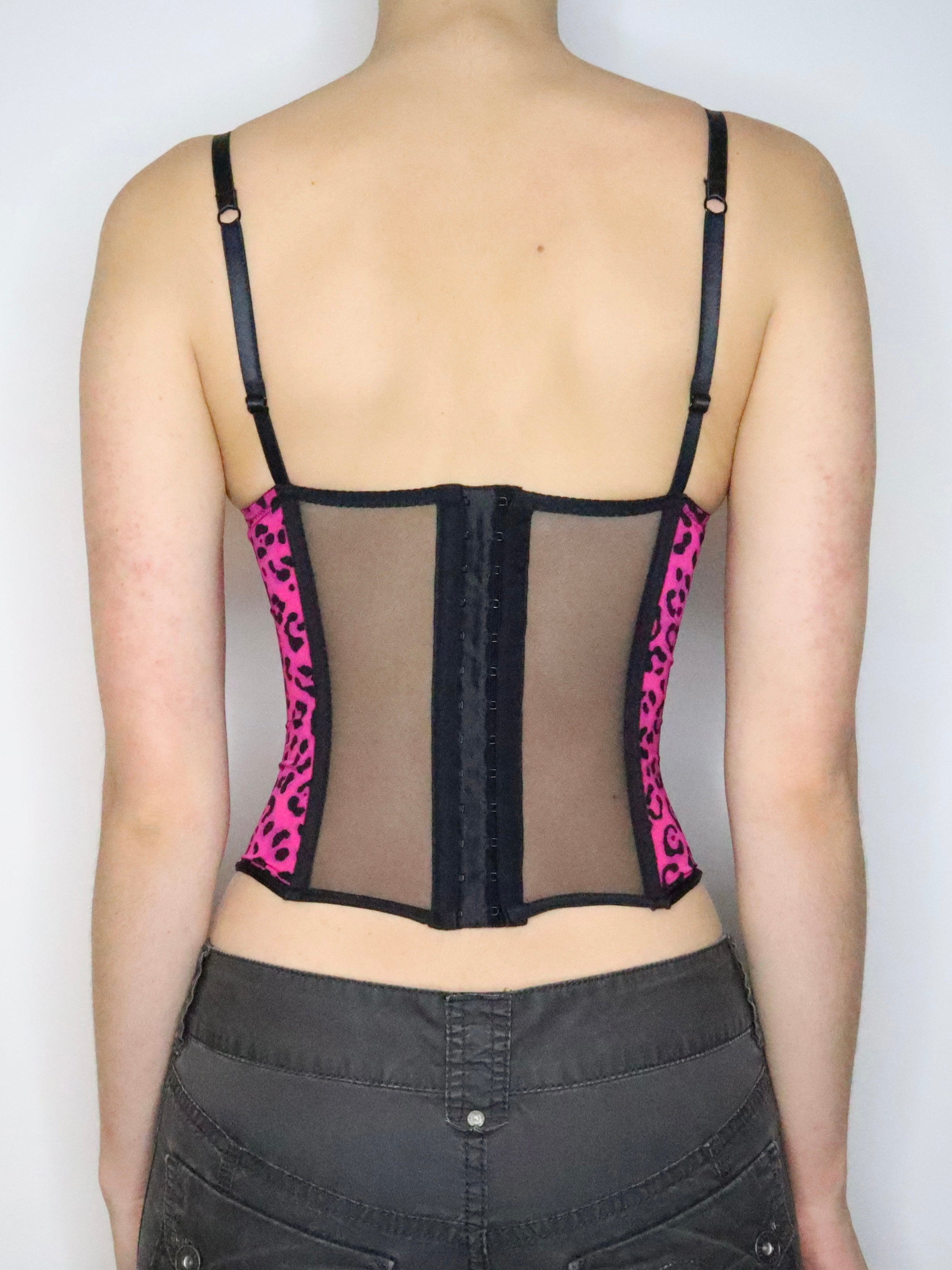 Pink Cheetah Print Bustier (XS) 