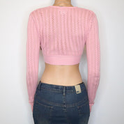 Pink Crochet Bolero (XS-S) 