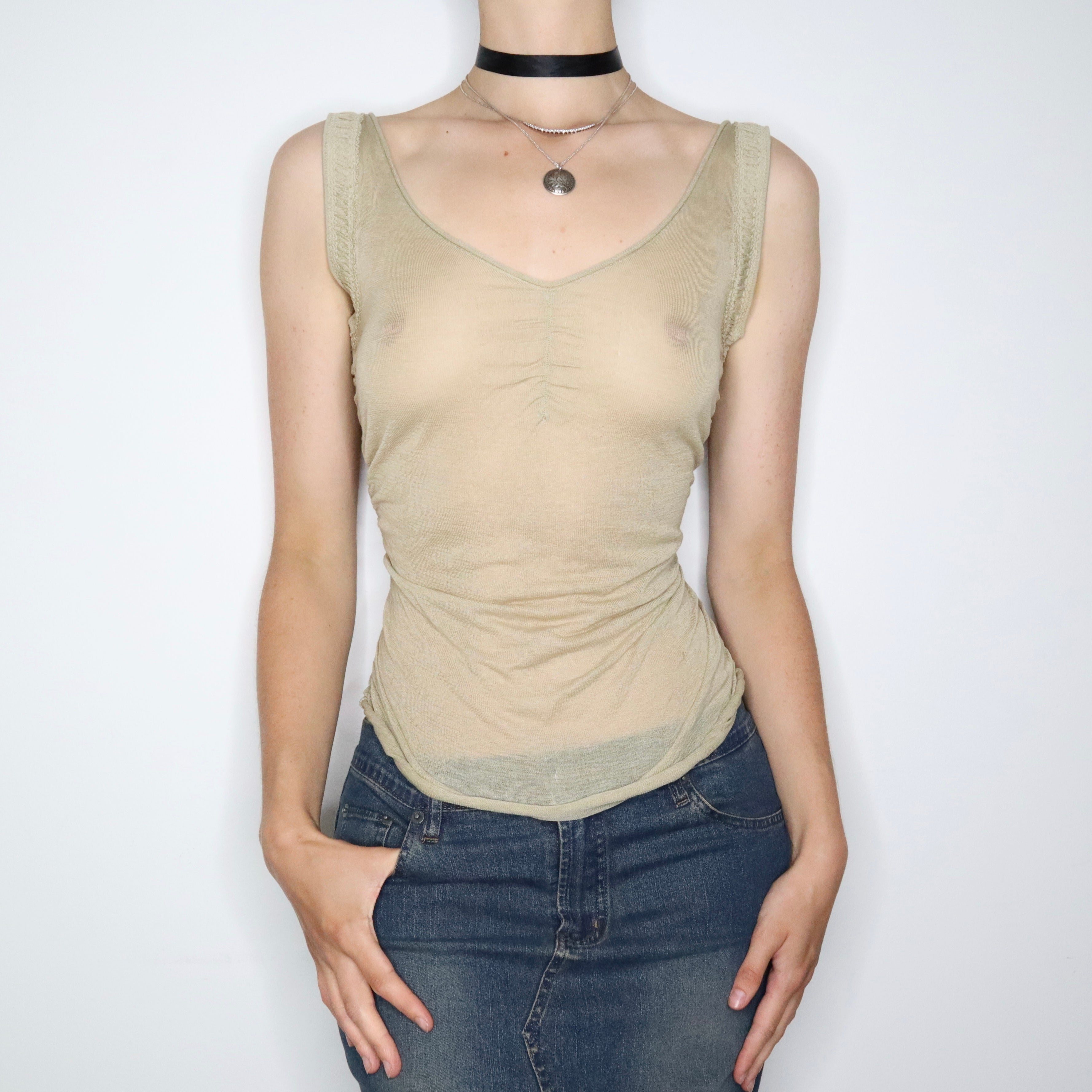 Gucci Sheer Knit Tank Top (S-M) 