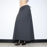 Gray Pinstripe Maxi Skirt (Medium) 