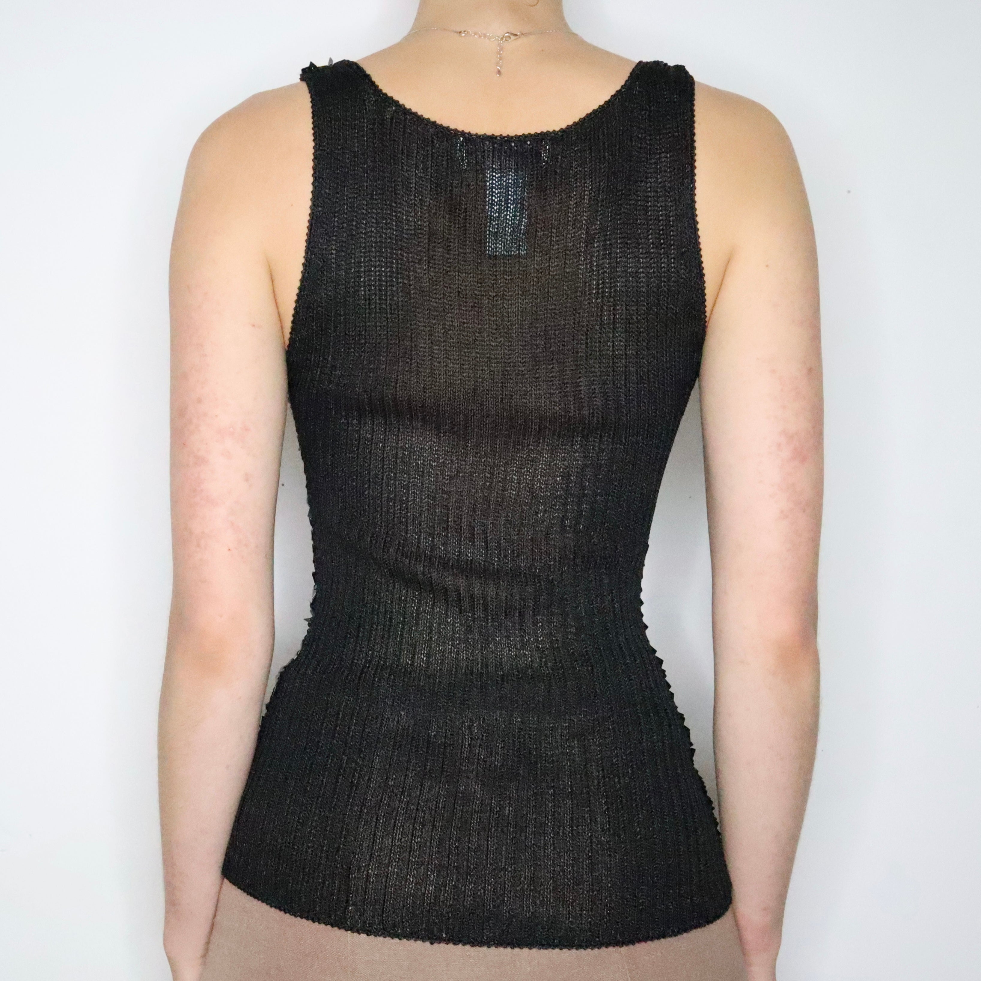 Black Sequin Tank Top (XS-M)