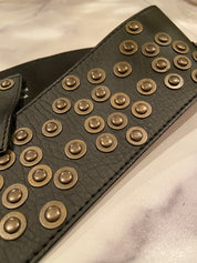Black leather belt