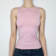 Light Pink Beaded Tank Top (XS-S) 