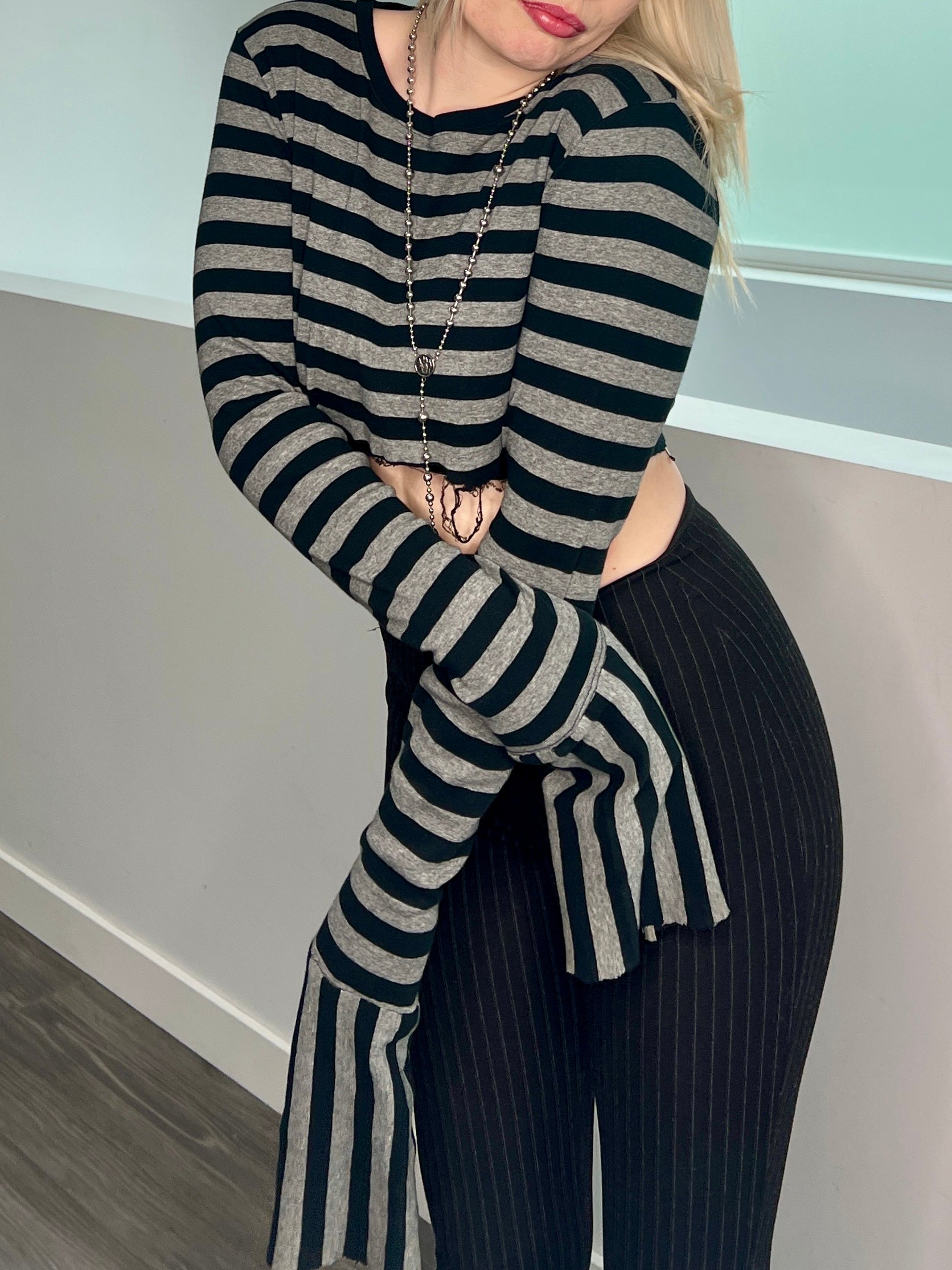 Striped Cropped Longsleeve