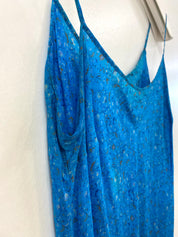 Paisley Teal Slip Dress