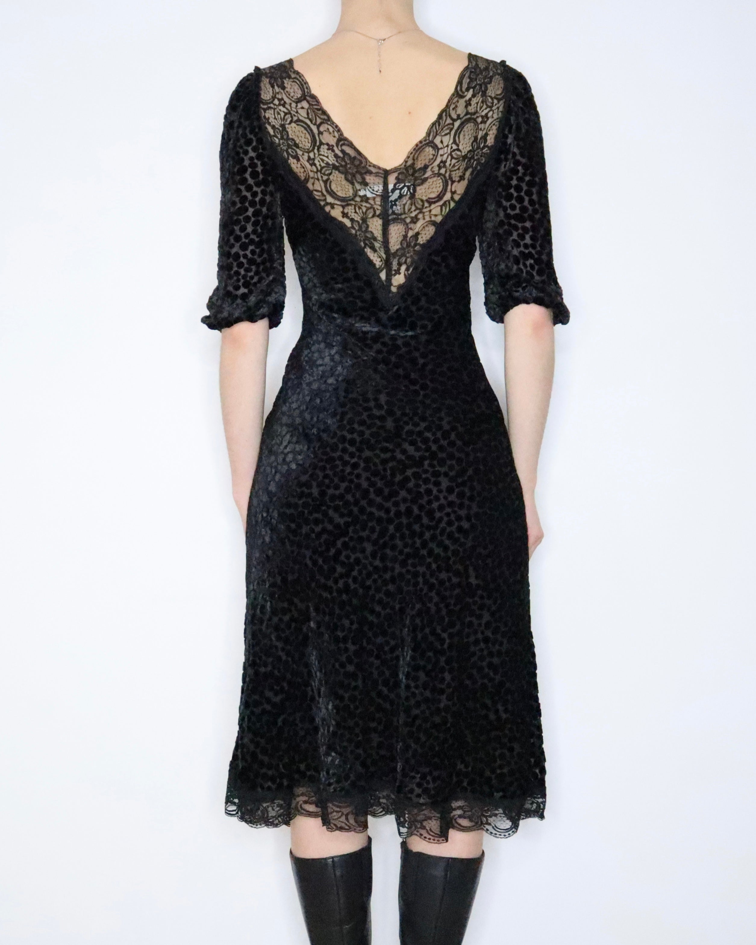 Black Midi Dress (Small) 