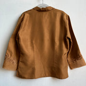 Toffee brown pure silk shirt