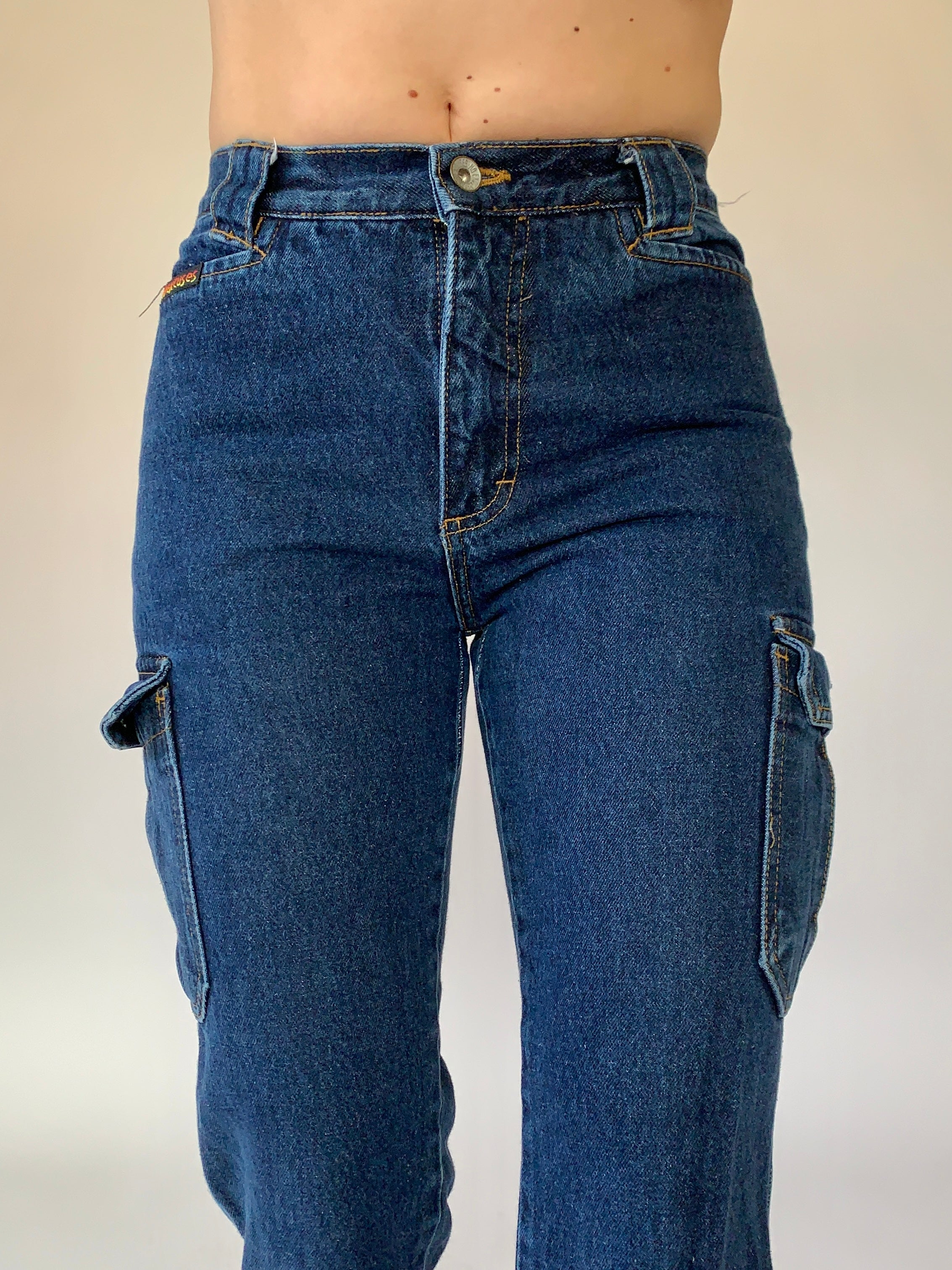 Vintage 1990s Cargo Jeans (XS)