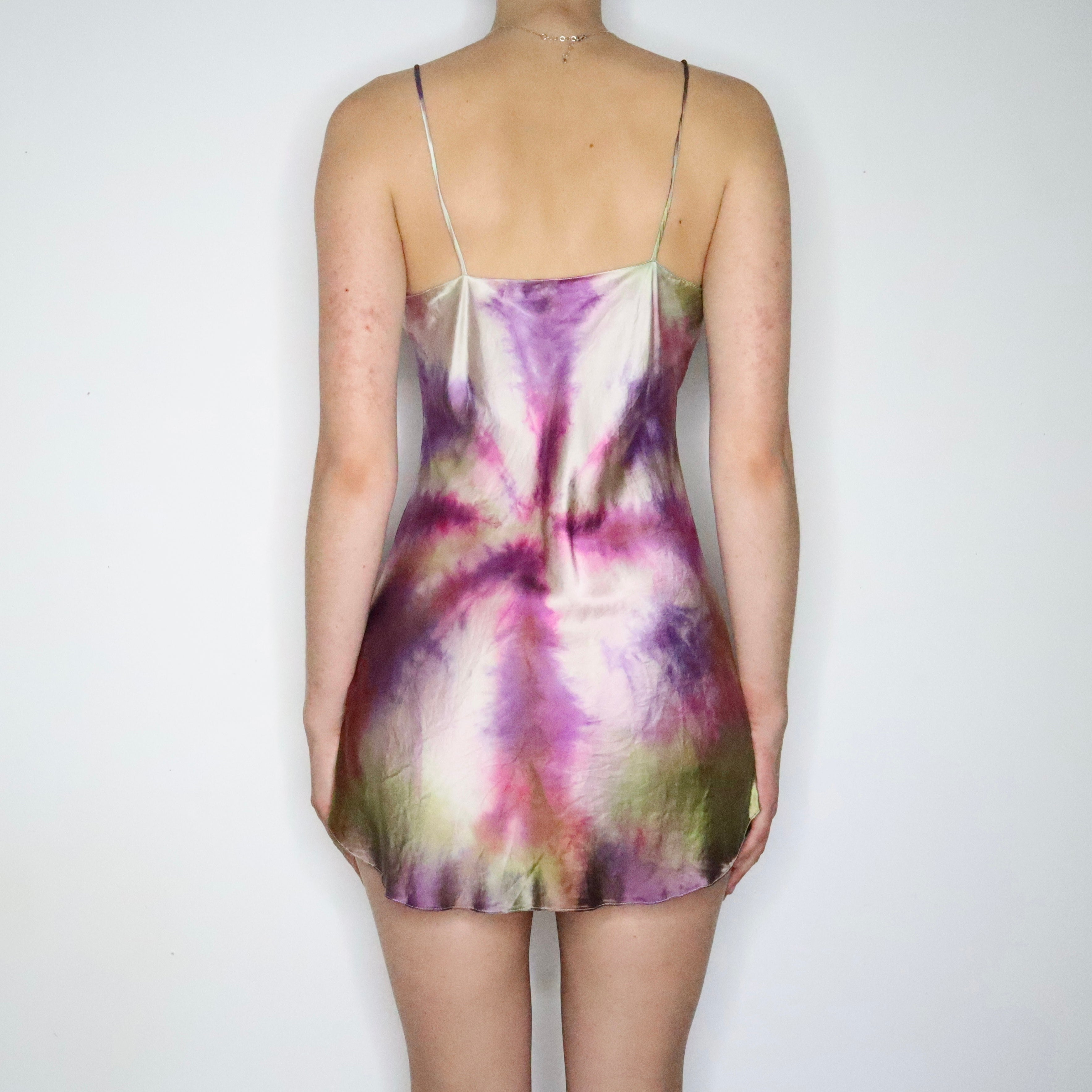 Tie Dye Silk Slip Dress (S-M) 
