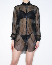 Diesel Mesh Shirt Dress (Medium) 