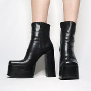 Black Platform Boots (7.5 US/38 EU)