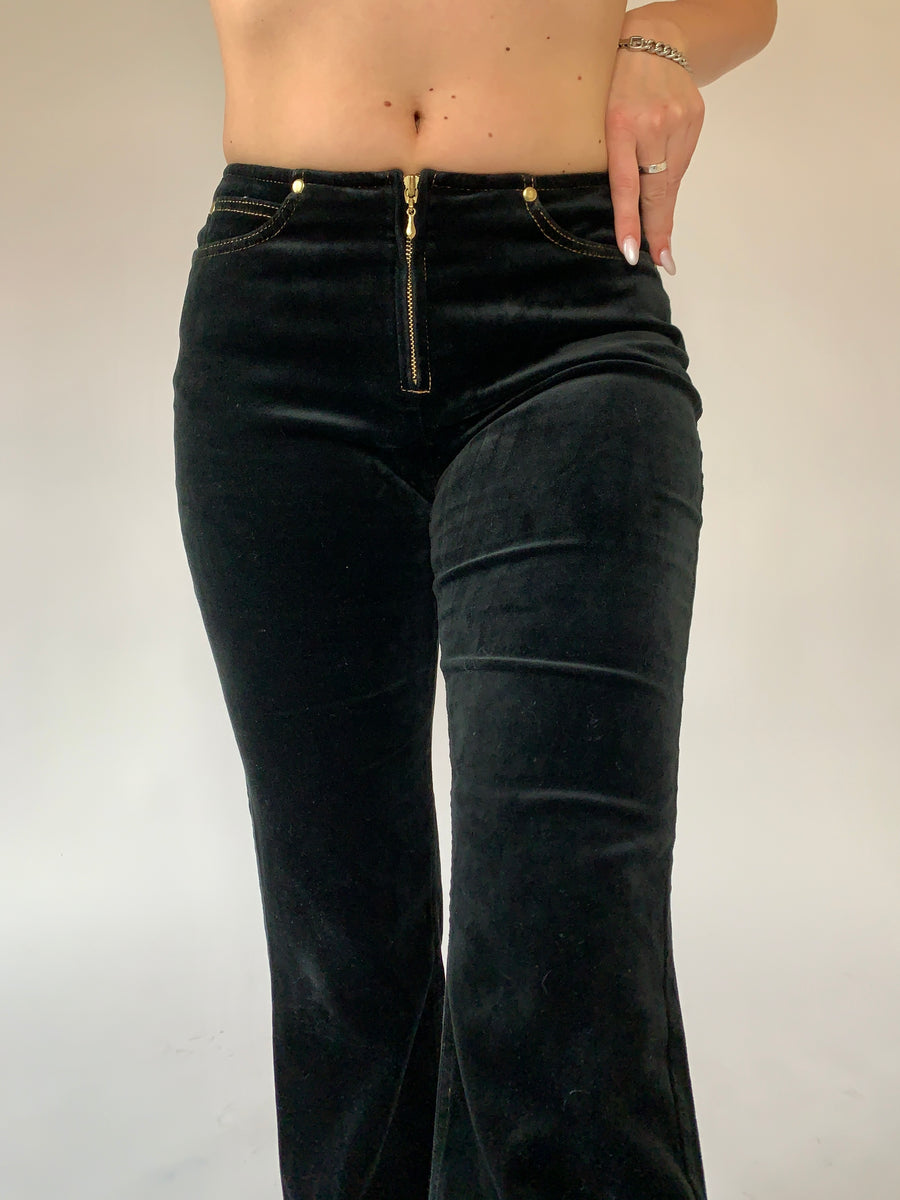 90s Velvet Flares (XS)