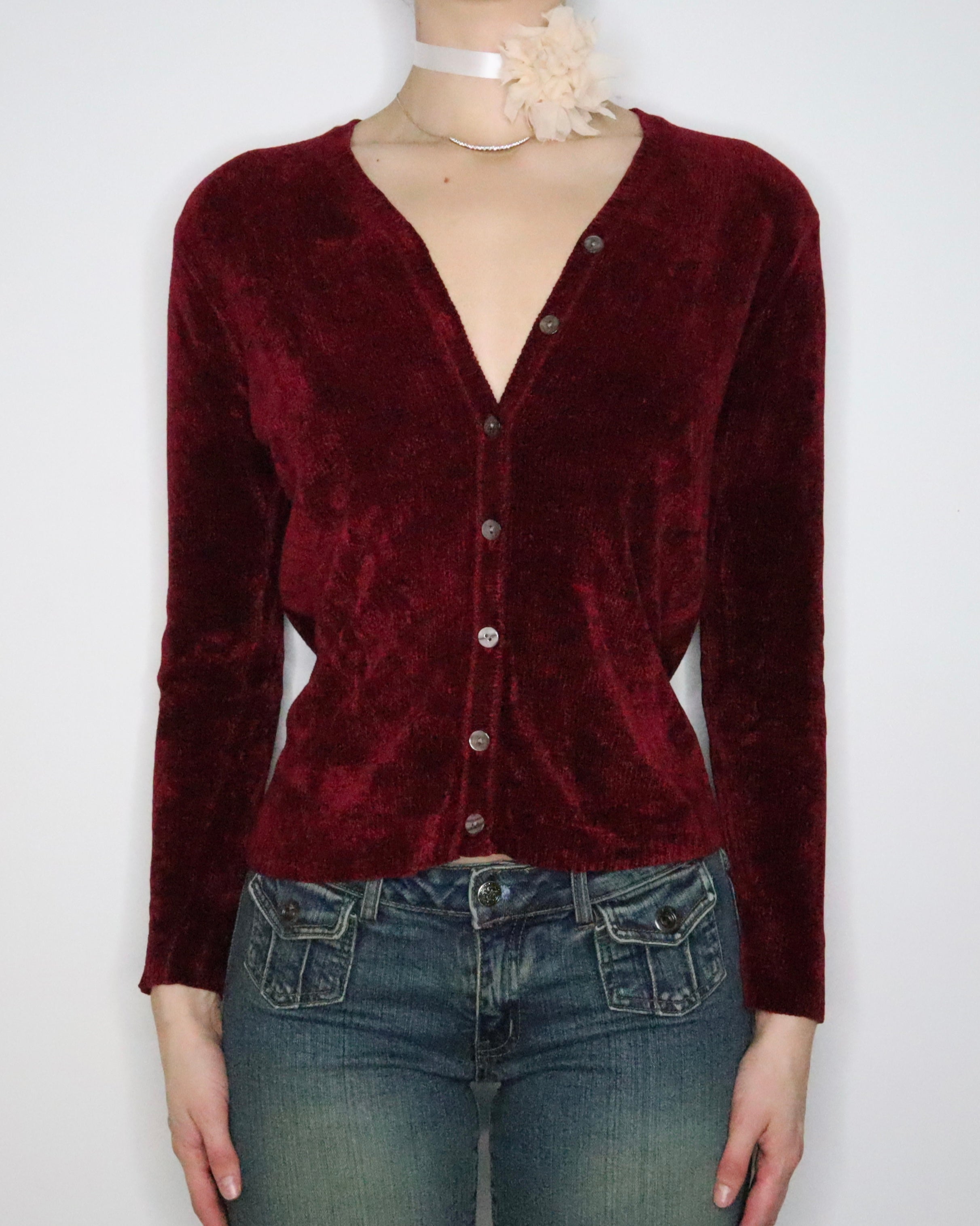 Laura Ashley Red Cardigan (Medium) 