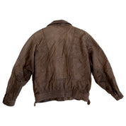 Vintage toffee leather bomber