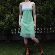 Green Lace Peignoir Set (S-M)