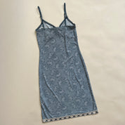 00s Dusty blue midi dress