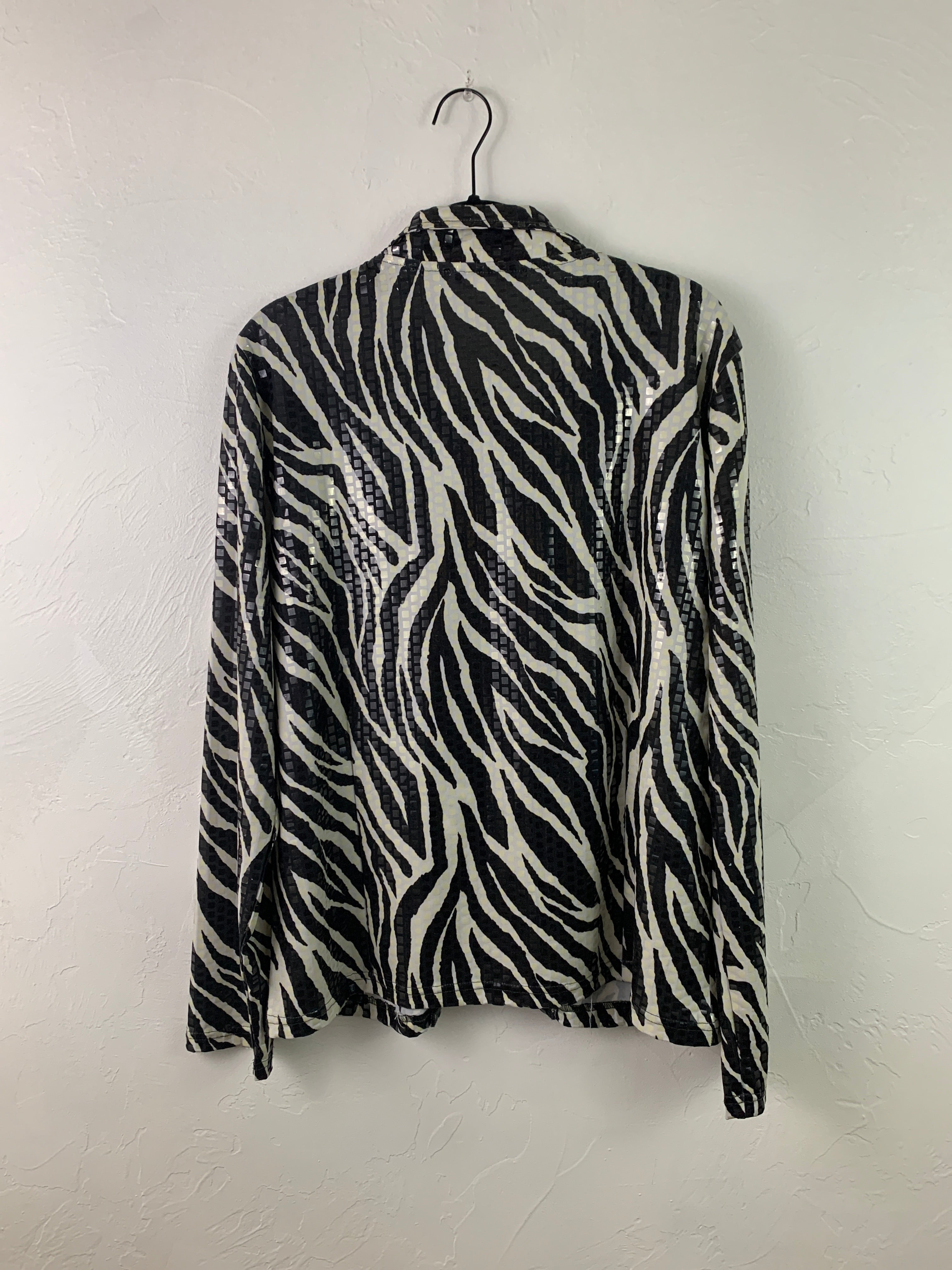 Textured zebra print jacket
