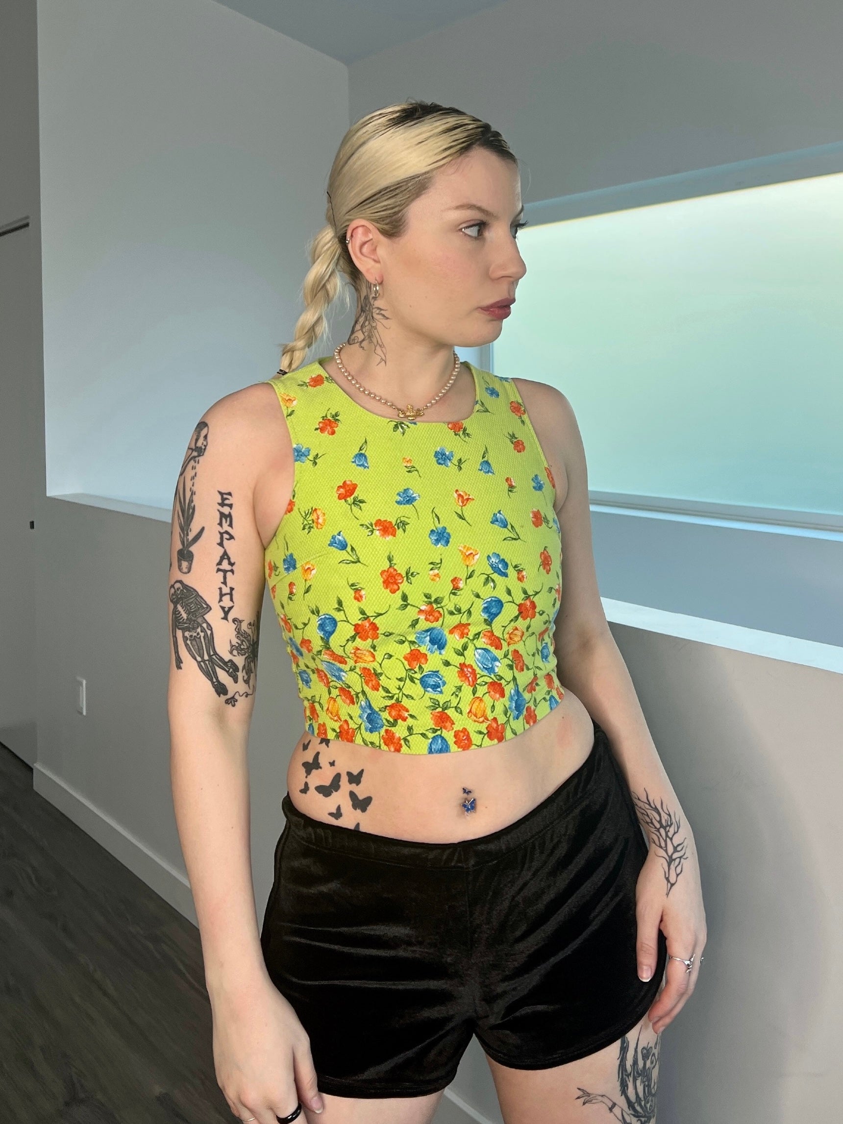 Vintage Floral Print Top