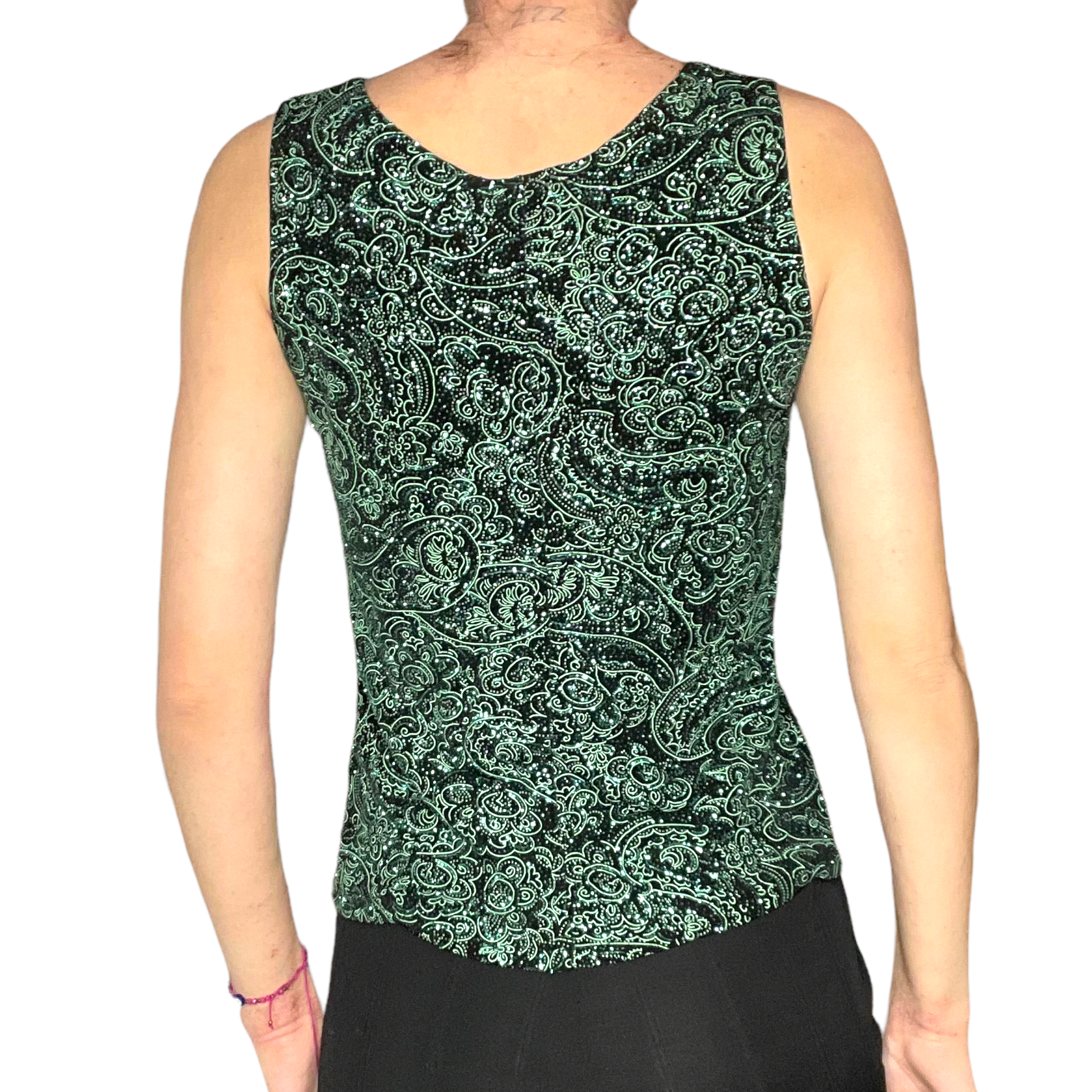 glittery paisley top