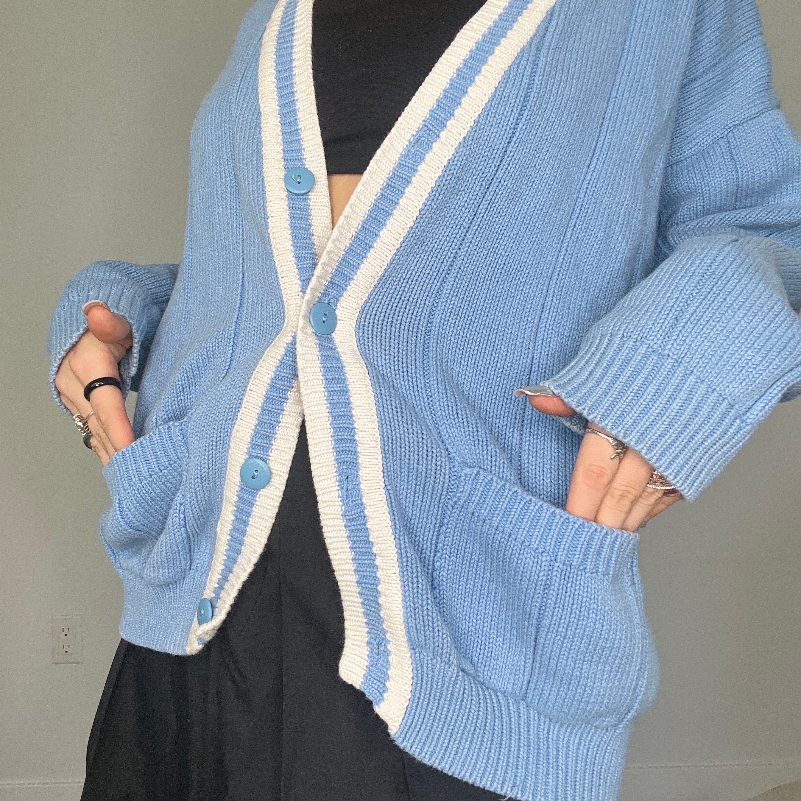 Vintage Preppy Knit Cardigan