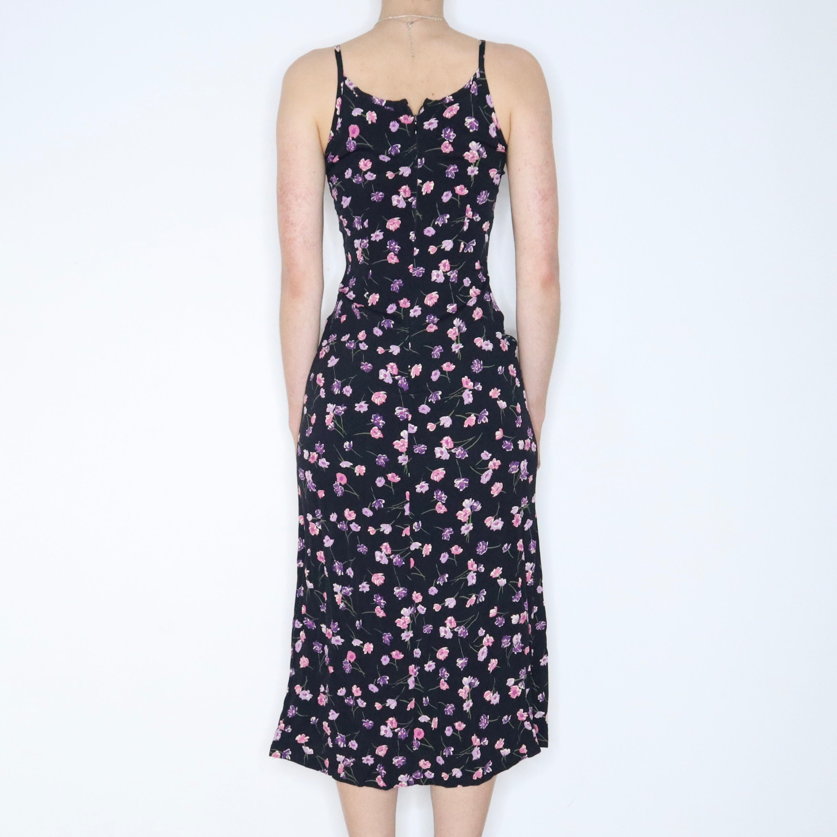 90s Floral Maxi Dress (XS/S)