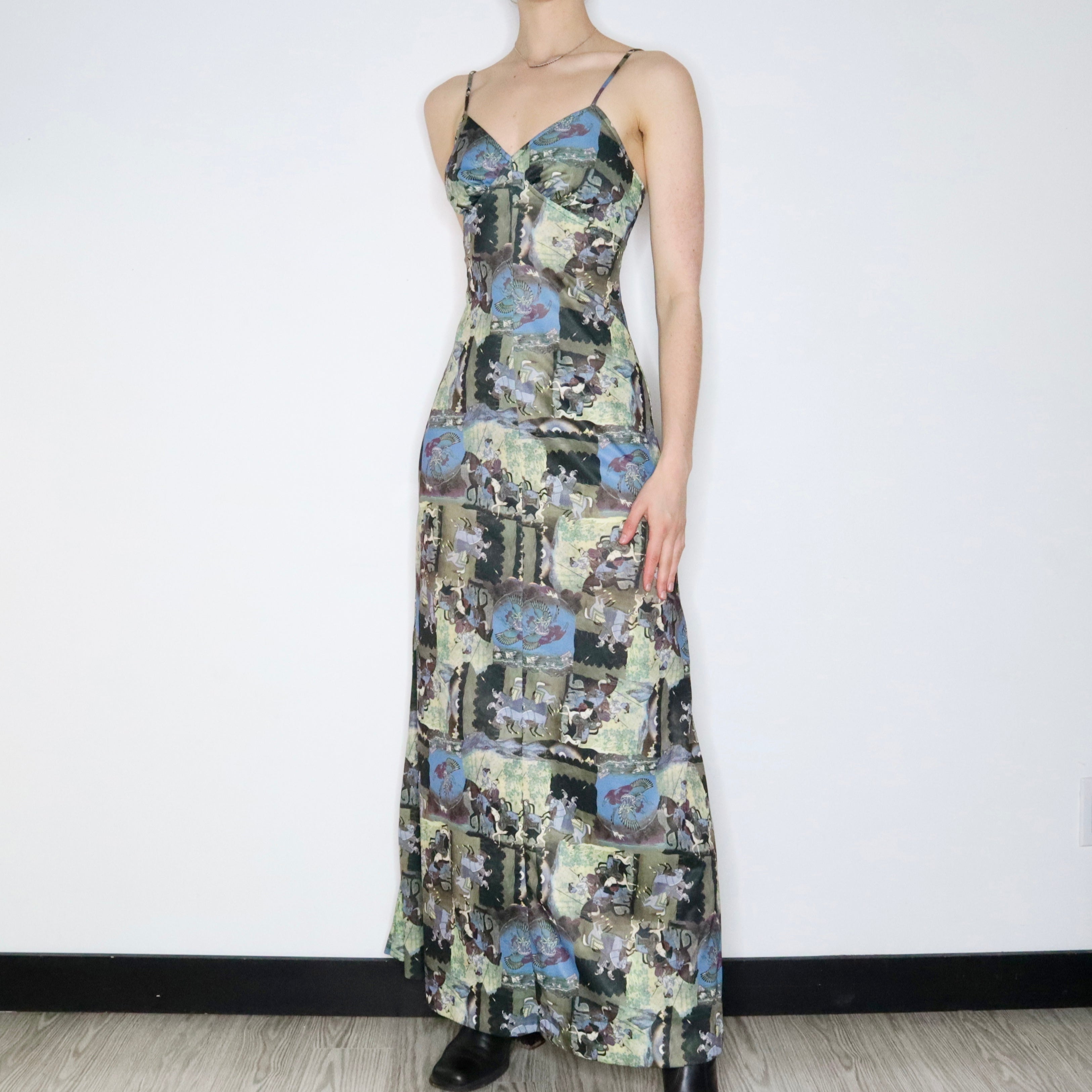 Rare 70s Novelty Print Dress (XS-S)