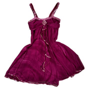 Purple sequin babydoll dress