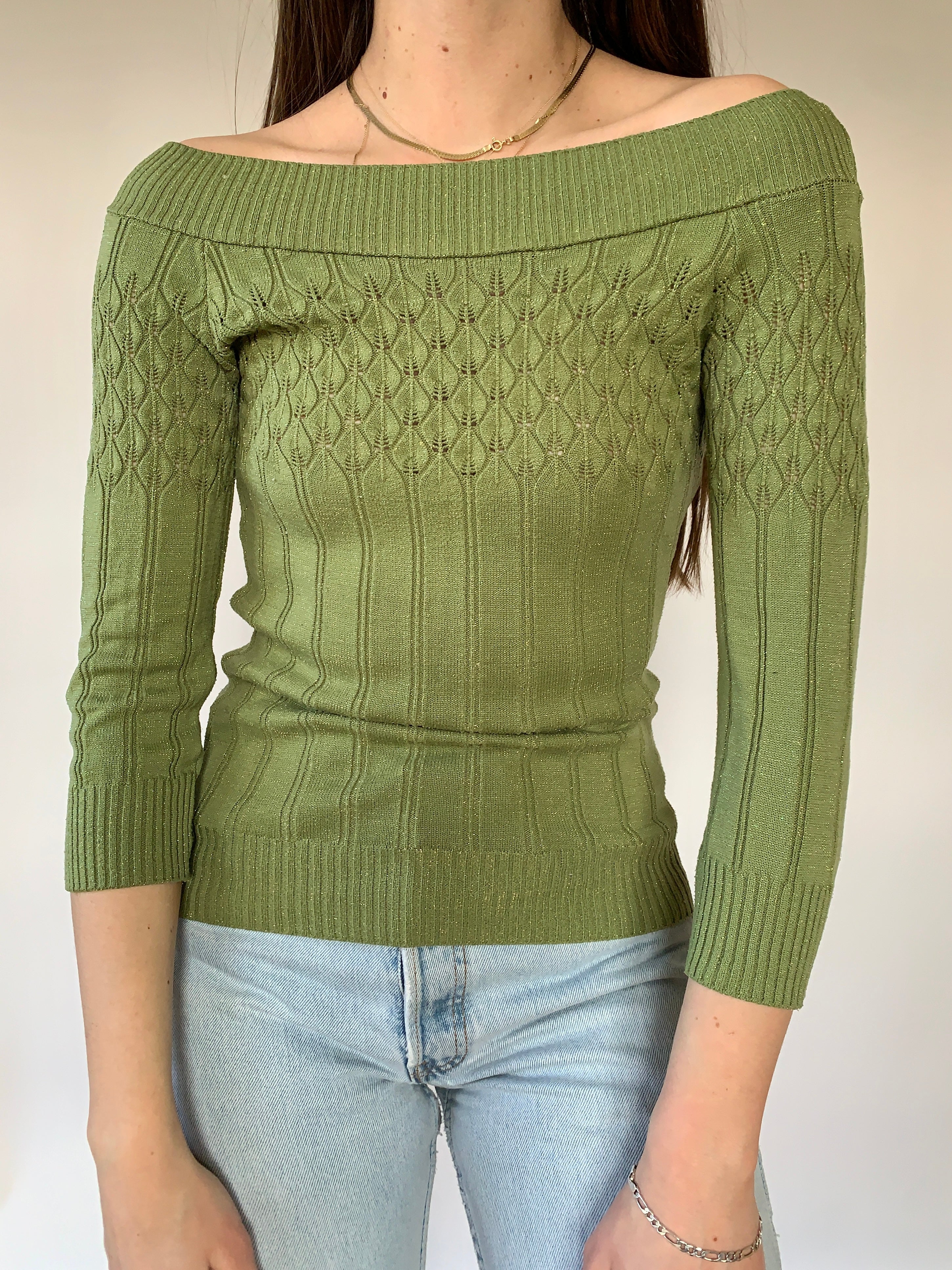 Y2K Boat Neck Top