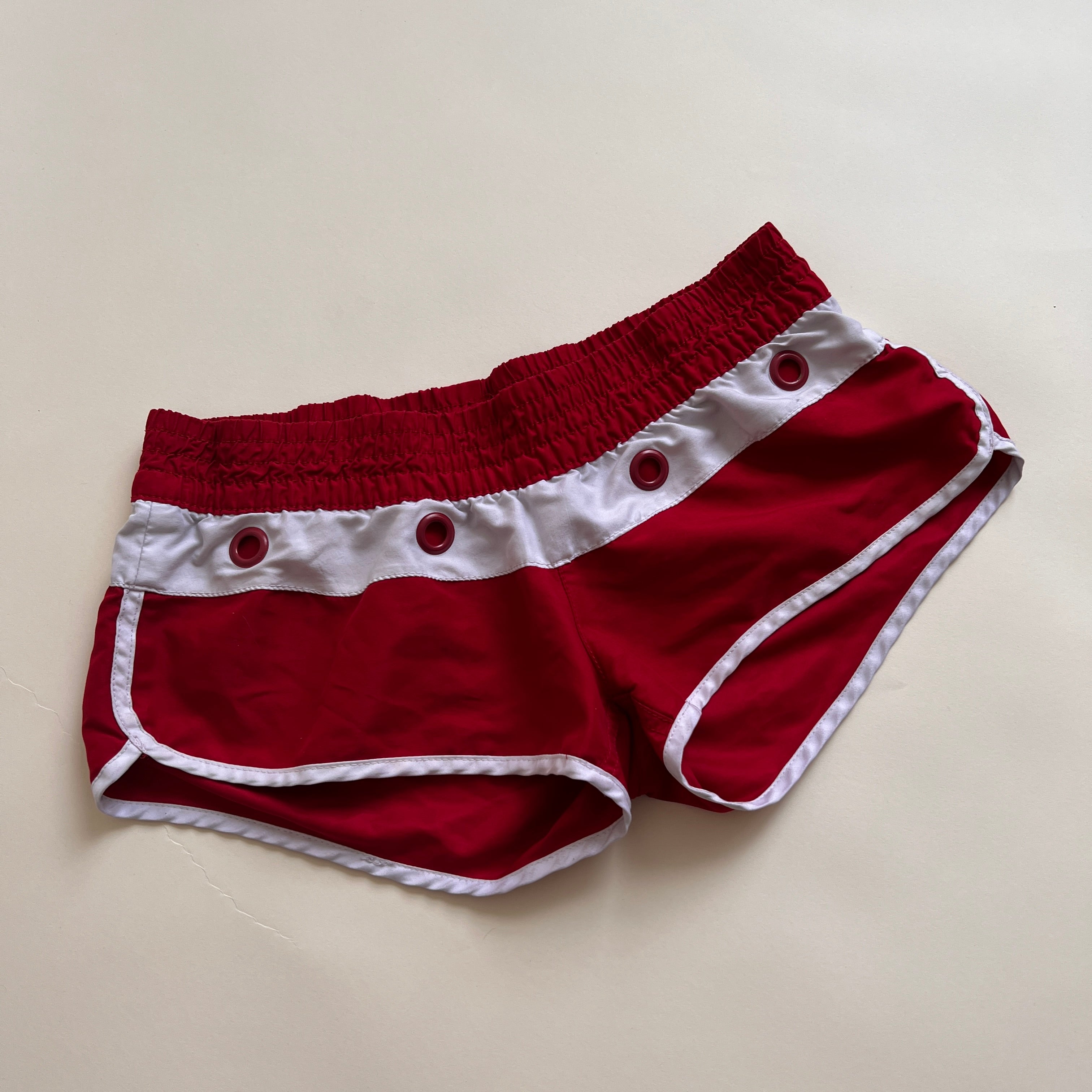 Red stripe track shorts