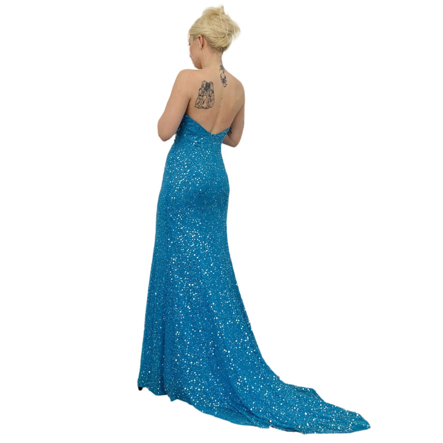 Vintage Mermaid Beaded Gown (M/L)