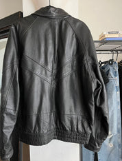 90s leather bomber jacket