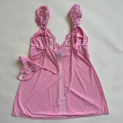 Dusty pink babydoll + panty set XL
