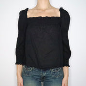 Miss Sixty Black Peasant Blouse (Medium)