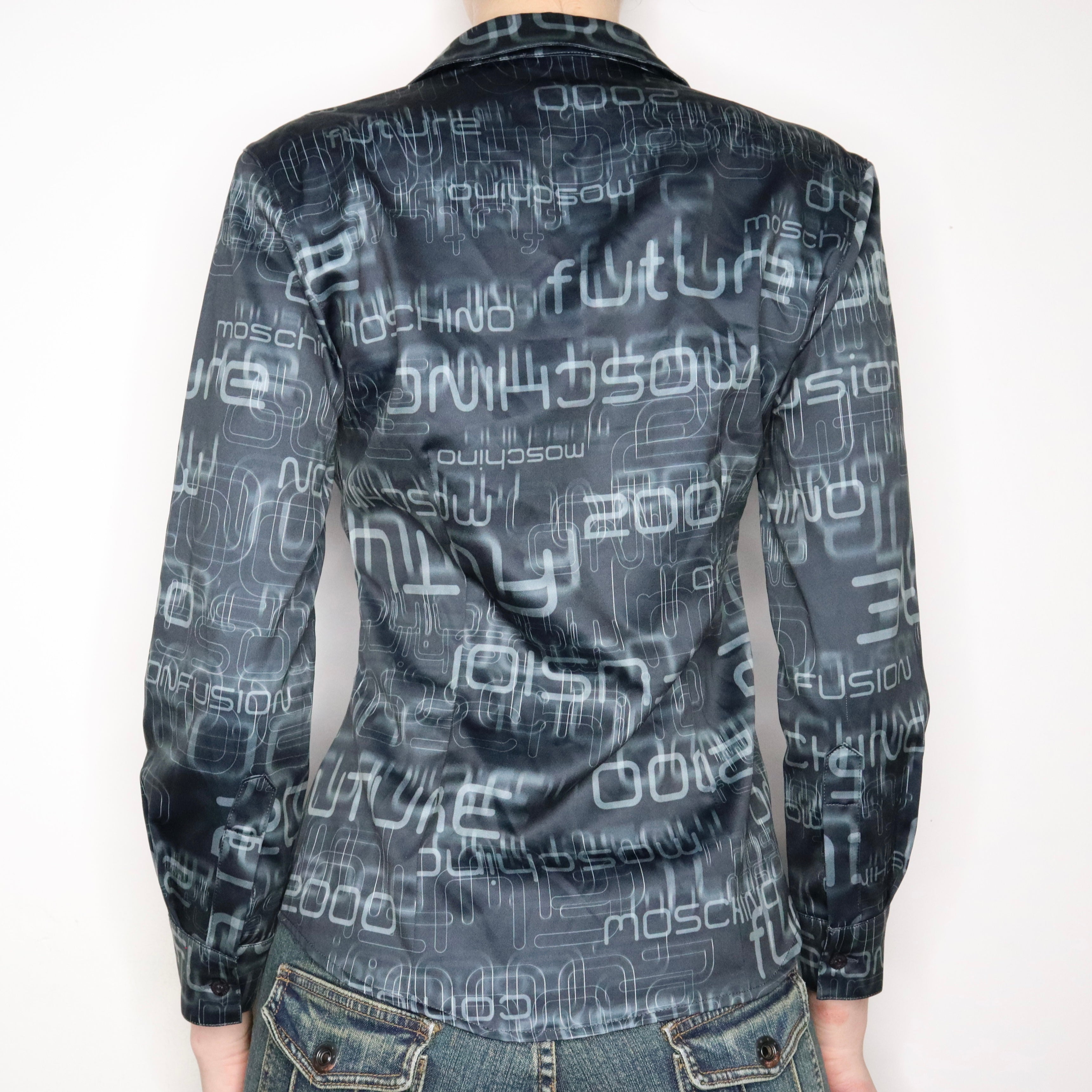 Moschino Y2K Cyber Blouse (Medium)