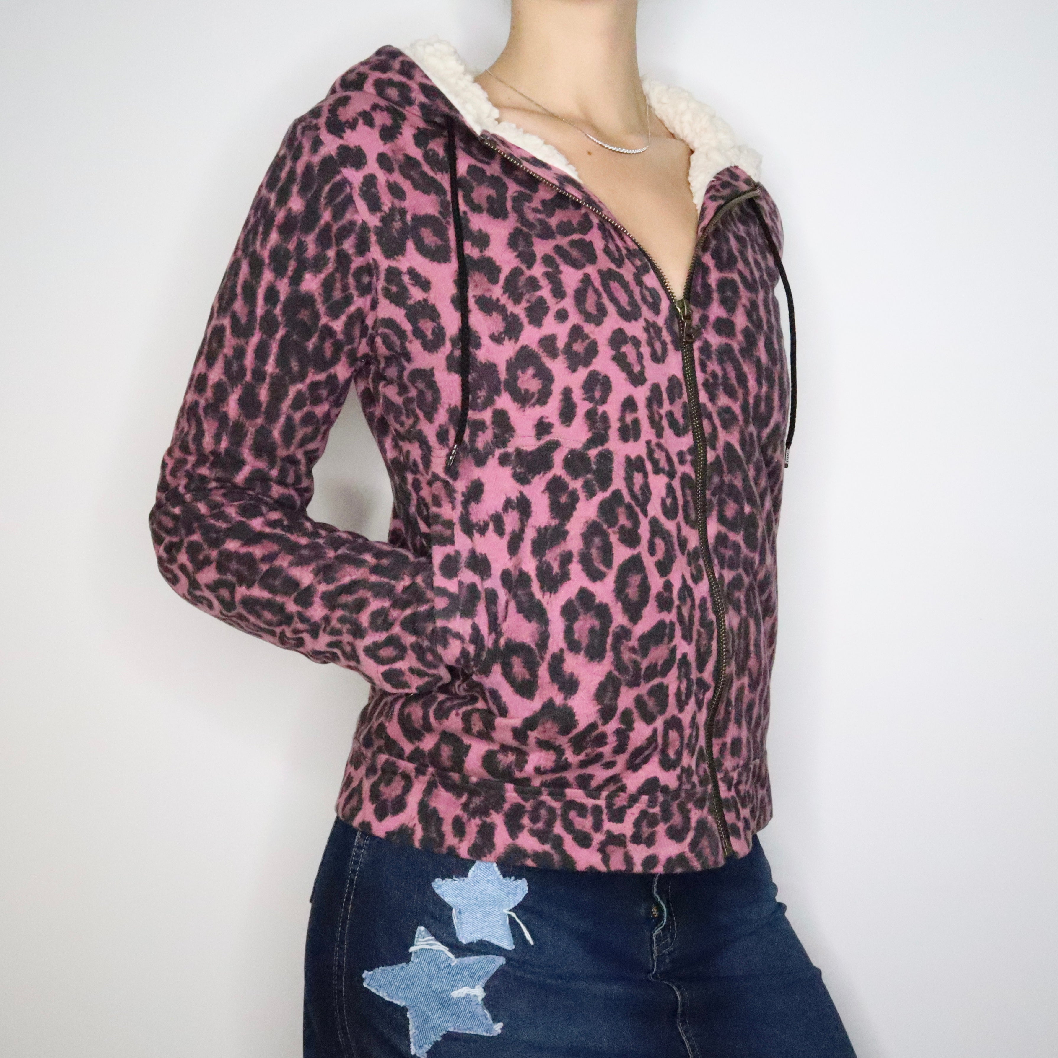 Hysteric Glamor Pink Cheetah Print Hoodie (S-L)