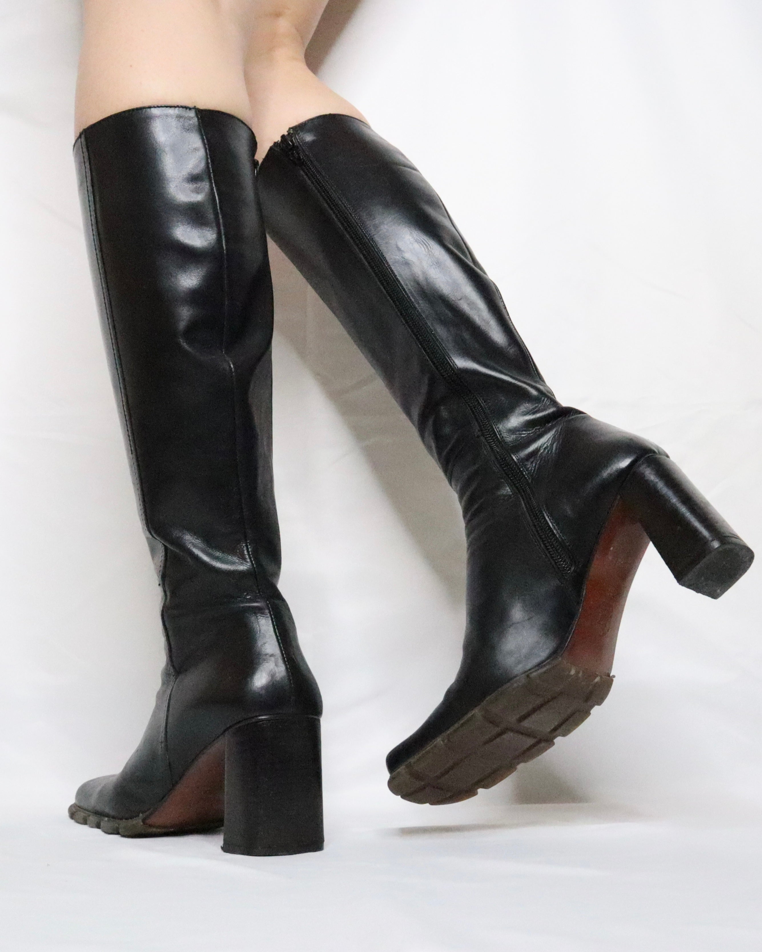 Black Knee High Boots (7 US/37 EU)