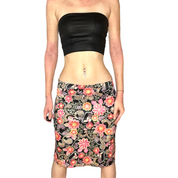 Floral low waist midi