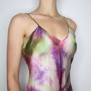 Tie Dye Silk Slip Dress (S-M) 