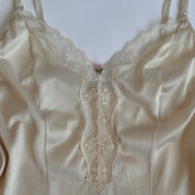 80s ivory satin cami (L)
