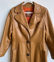 Vintage caramel leather jacket
