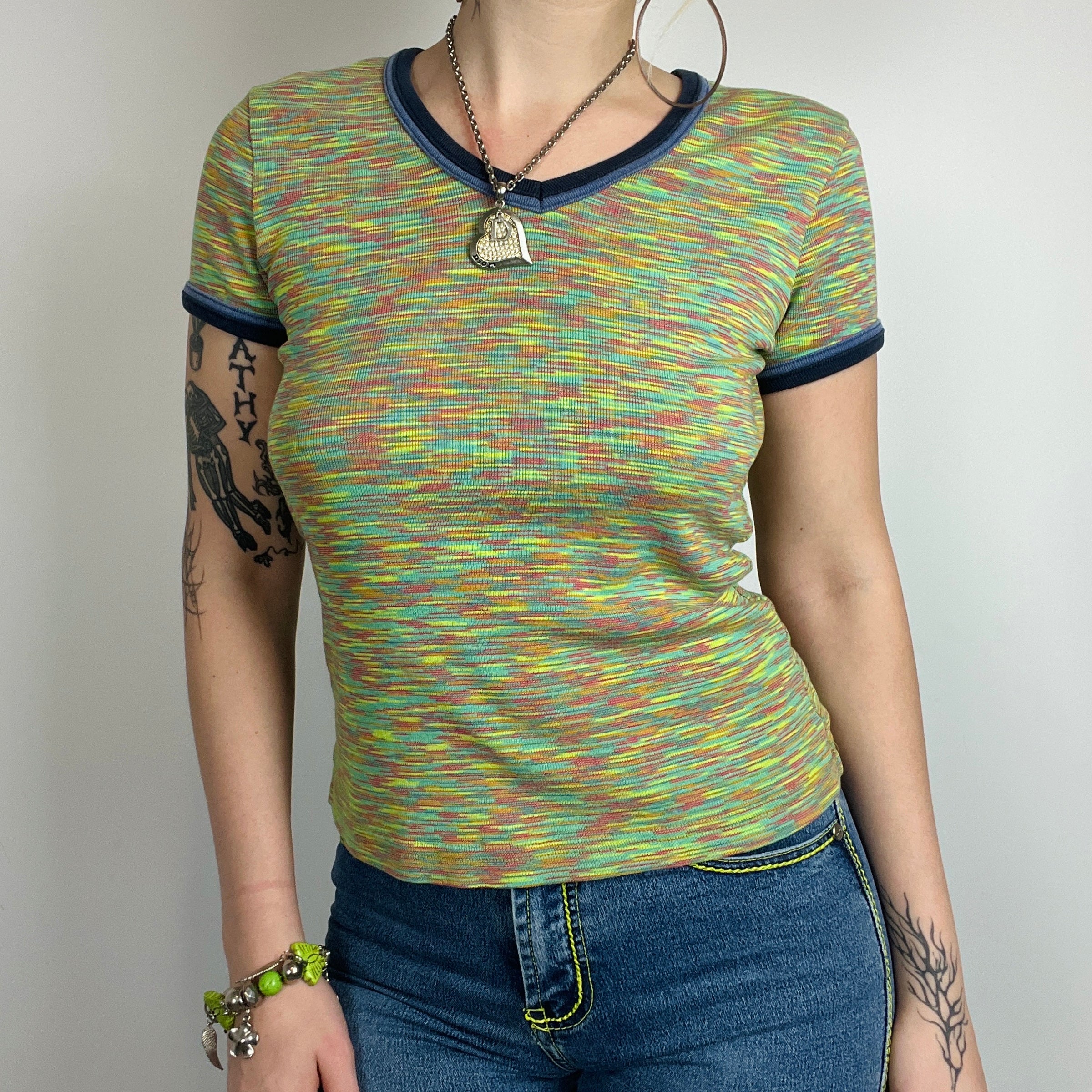 90s Technicolor Baby Tee