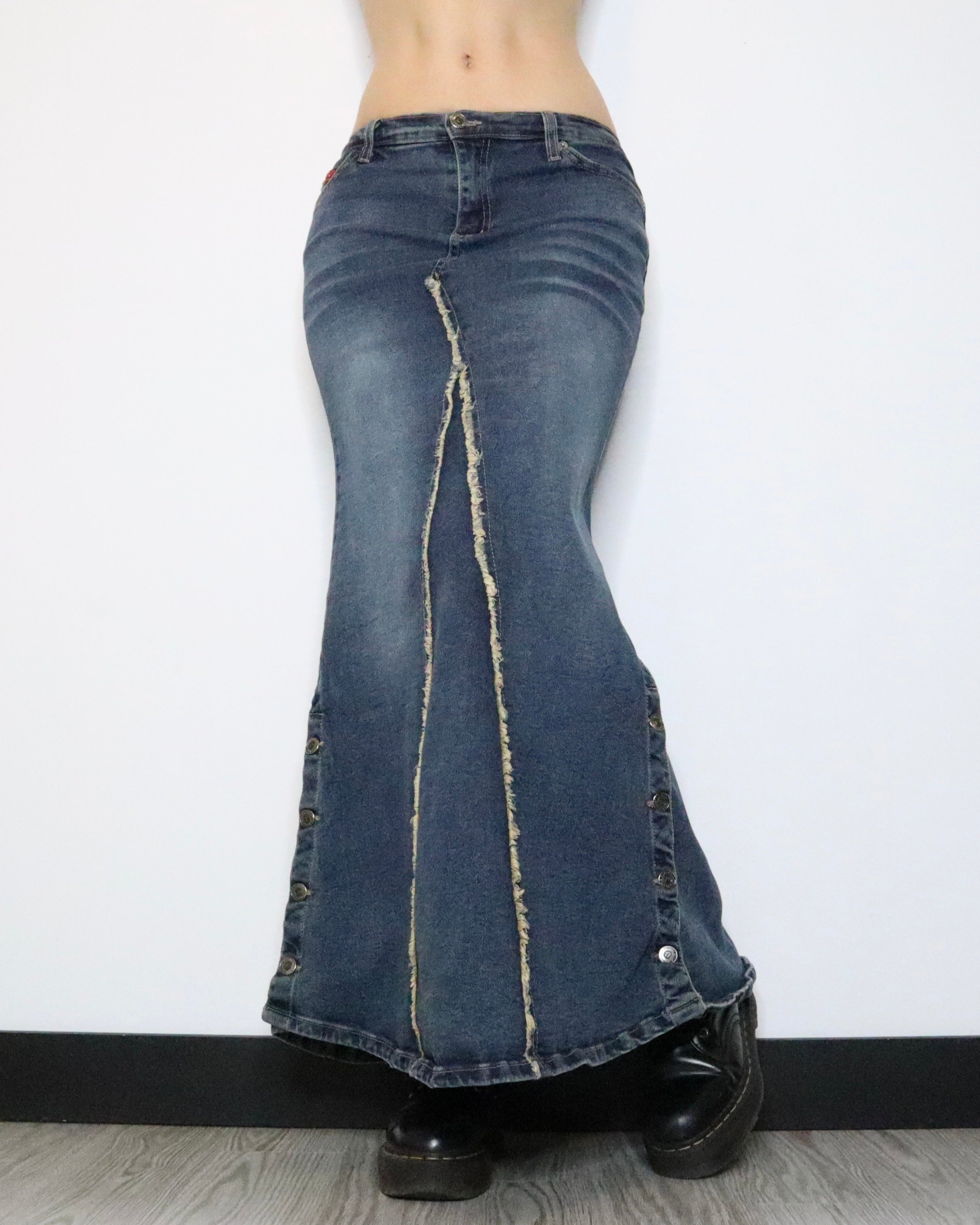 Denim Maxi Skirt (Small) 