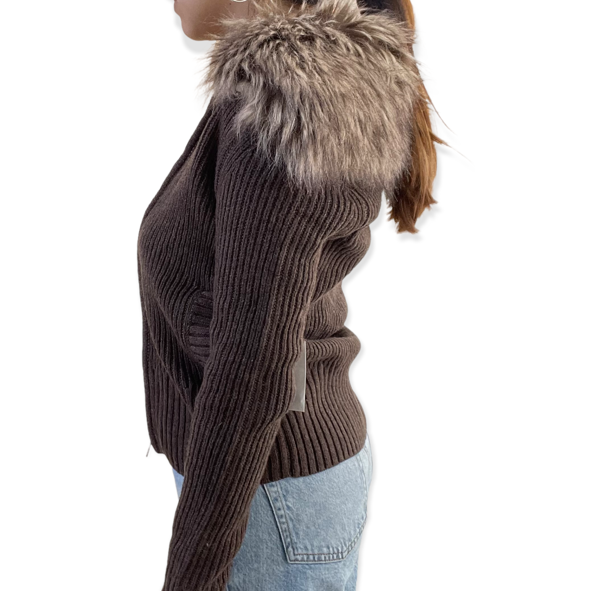 Fur zip up