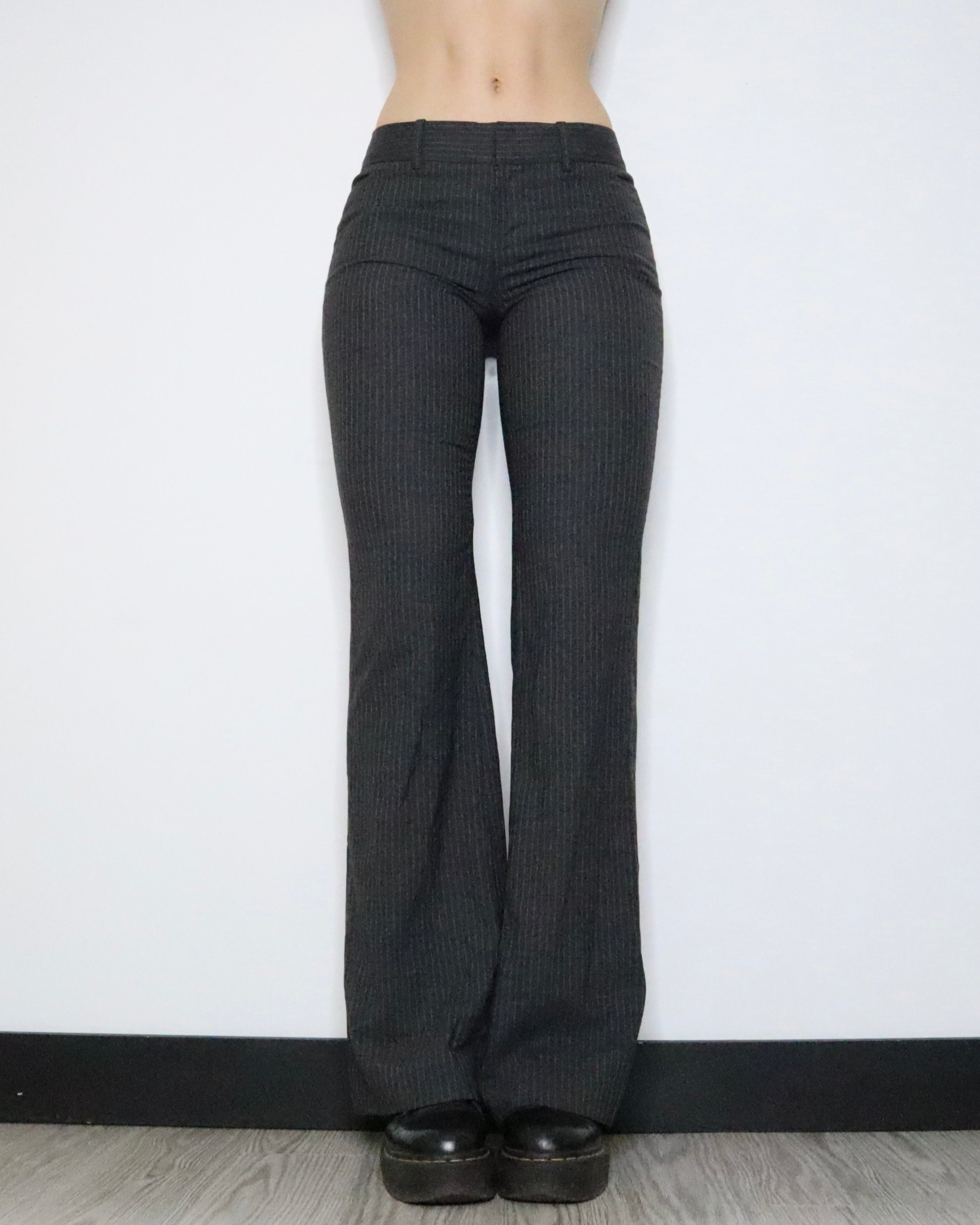 Gray Pinstripe Dress Pants (XS-S) 