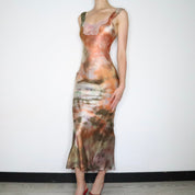 Tie Dye Silk Gown (XS-S) 