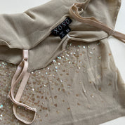 Y2k beige sequin cami