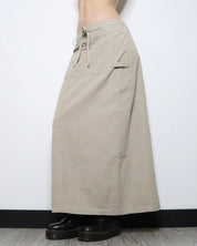 Beige Cargo Maxi Skirt (M-L) 